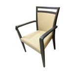 Poltrona Alpha in legno ecopelle beige - immagine 2