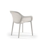 Poltrona design Atra grigio bianco set 4 pezzi - immagine 3