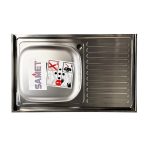 Lavello appoggio 80x50 SA216  1 vasca e gocciolatoio destro - immagine 7