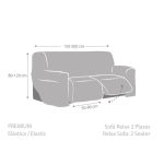 Copridivano Jaz recliner 2 posti beige 150-200 - immagine 4