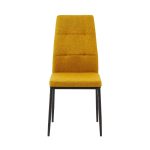 Sedia da pranzo Adara in tessuto senape set 4 pezzi - immagine 2