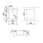 Lavello Smeg VQR40 una vasca 40x50 cm semifilo inox - immagine 2