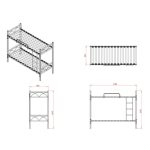 Letto a castello Wind con struttura in metallo nero - immagine 5