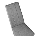 Sedia Tim in legno colore bianco e seduta in tessuto grigio set 2 pezzi - immagine 4