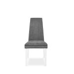 Sedia Tim in legno colore bianco e seduta in tessuto grigio set 2 pezzi - immagine 7