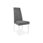 Sedia Tim in legno colore bianco e seduta in tessuto grigio set 2 pezzi - immagine 8