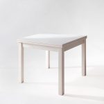 Tavolo raddoppiabile Firenze bianco frassinato 90x90 - immagine 5