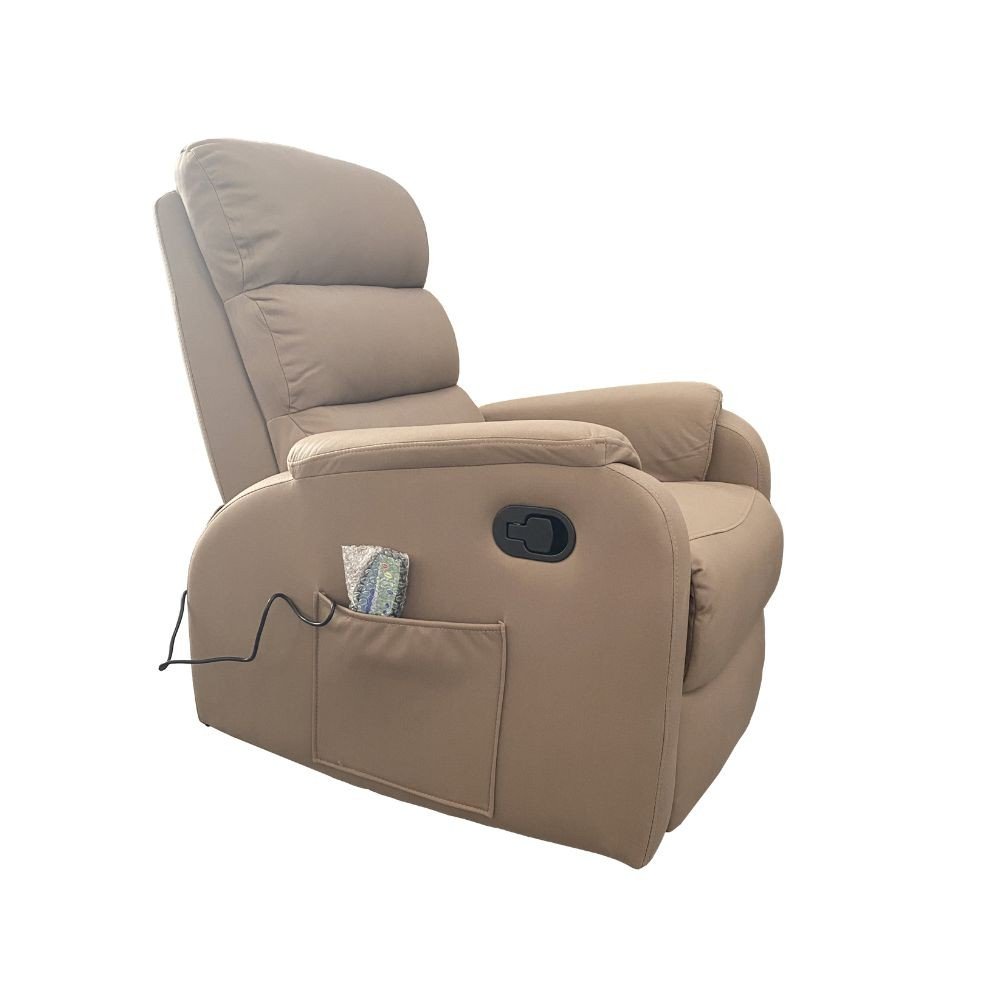 52542.jpg Poltrona relax Futura Mozart Taupè manuale 8 punti di massaggio - immagine 1