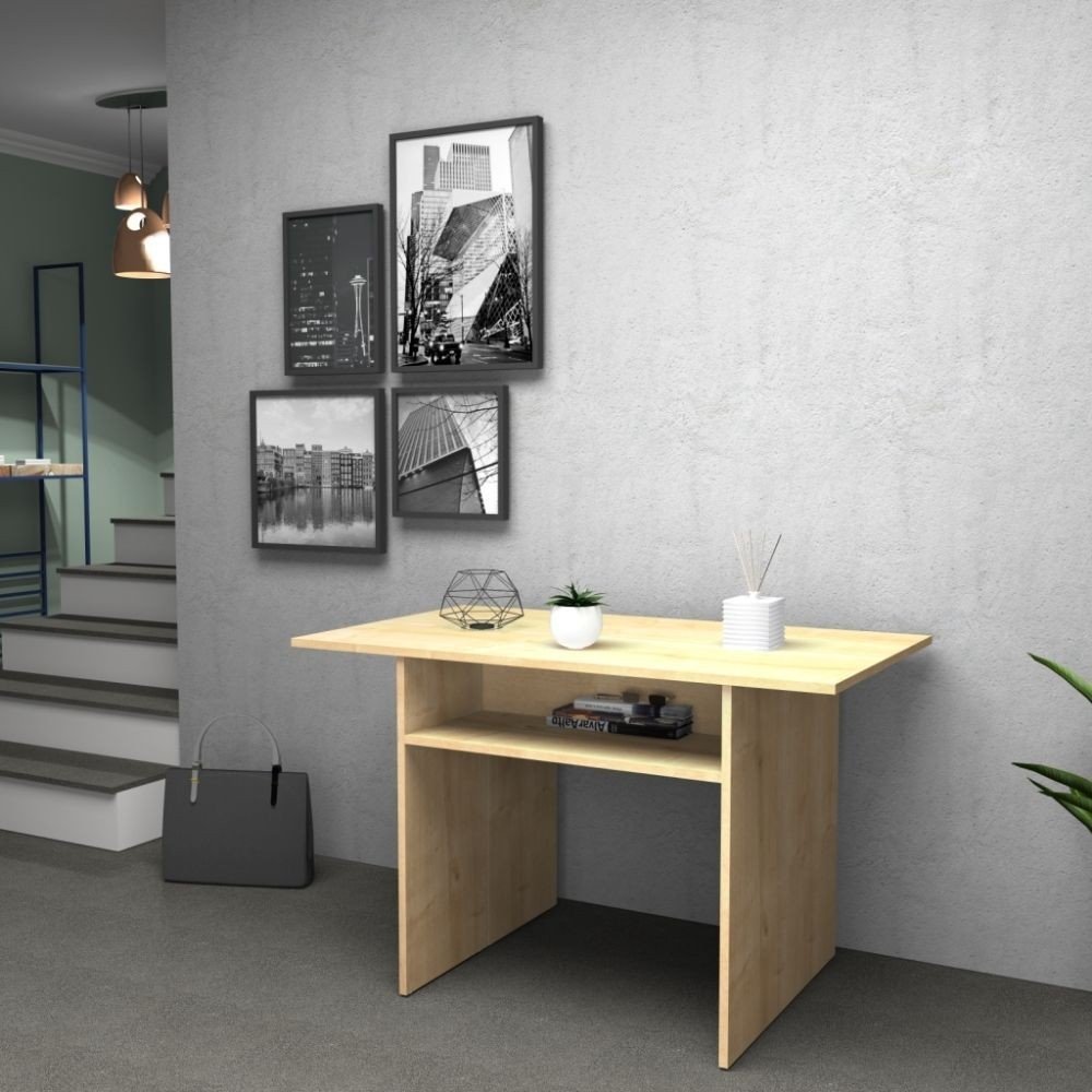 52574.jpg Tavolo consolle ripiegabile Ikebana rovere 120x35 - immagine 1