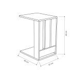 Tavolino da divano Edi porta pc e riviste bianco - immagine 3