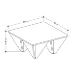 Tavolino da salotto Diamond quadrato rovere - immagine 4