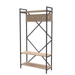 Scaffale ingresso appendiabiti Kety metallo antracite - immagine 2