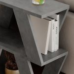 Tavolino laterale da salotto Lazena colore cemento - immagine 3