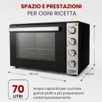 Luxell Forno multifunzione 70 litri LX-9645 nero inox - immagine 3