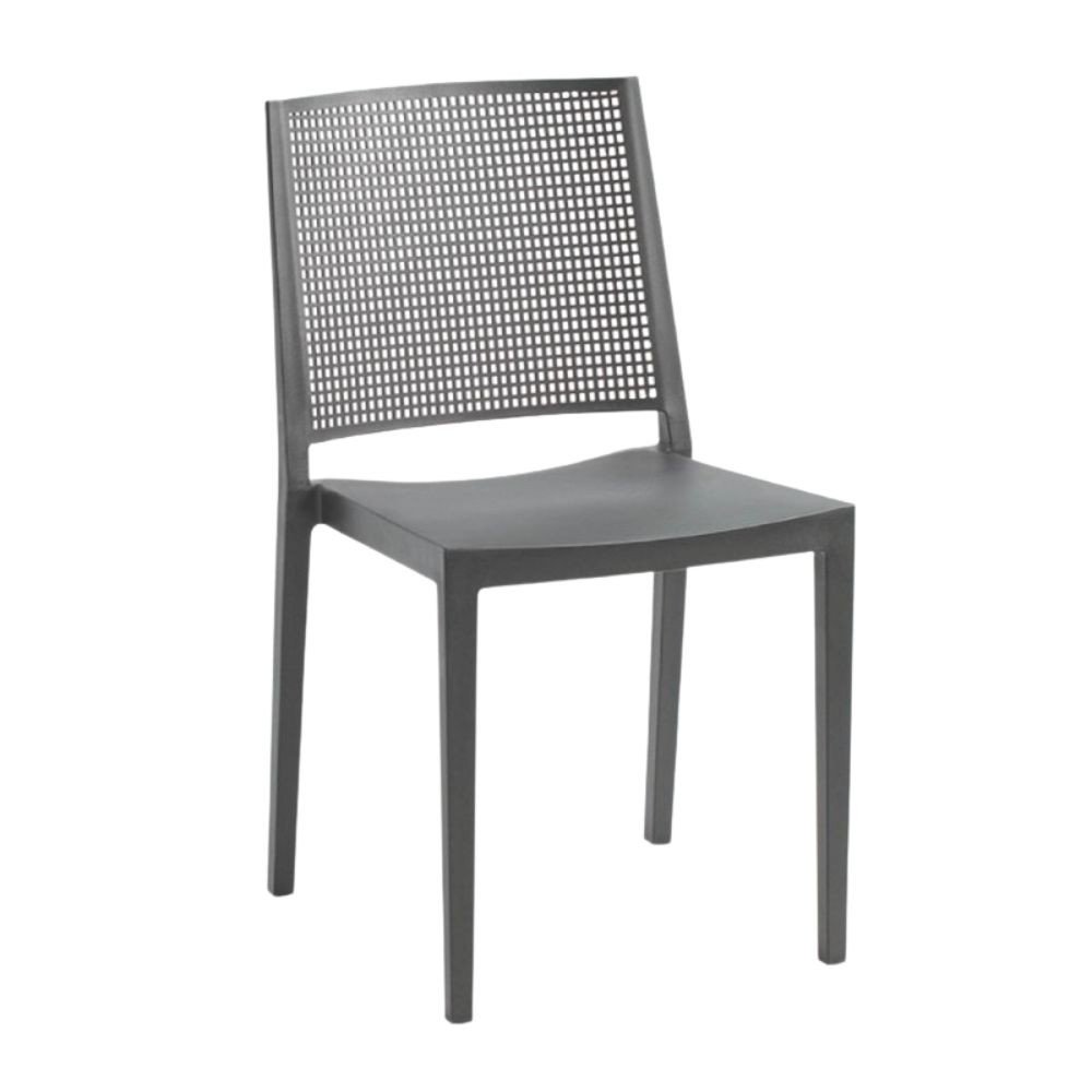 53488.jpg Sedia Grid polipropilene grigio set 4 pezzi - immagine 1