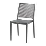Sedia Grid polipropilene grigio set 4 pezzi - immagine 2