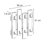 Appendiabiti a muro Wave antracite 8 ganci - immagine 4