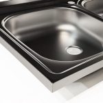 Lavello appoggio 50 series 120x50 cm 2 vasche SA127 destro - immagine 6