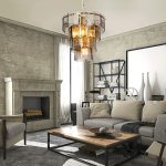 Lampada da soffitto a 4 luci Falez MDL3829 vetro fumè e oro - immagine 4