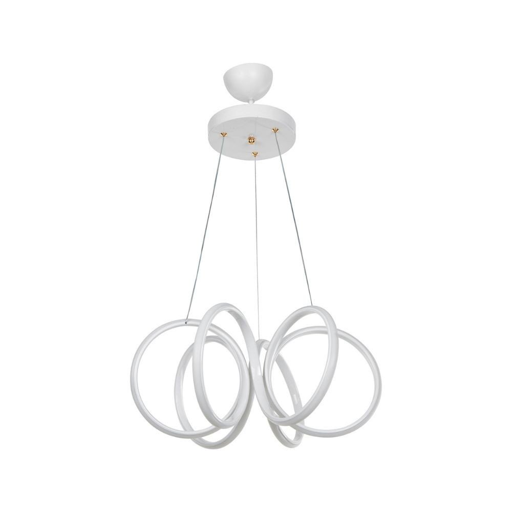 53656.jpg Lampada a sospensione LED Ilya forma spirale bianca MDL4439 - immagine 1