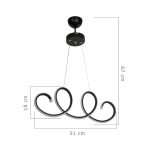 Lampada a sospensione LED Afra forma spirale nera MDL4441 - immagine 3