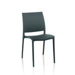 Sedia Curtis polipropilene grigio metal design ergonomico certificate CATAS Made in Italy set 4 pezzi