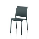 Sedia Curtis polipropilene grigio metal design ergonomico certificate CATAS Made in Italy set 4 pezzi - immagine 2