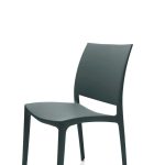 Sedia Curtis polipropilene grigio metal design ergonomico certificate CATAS Made in Italy set 4 pezzi - immagine 3