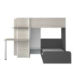 Letto a castello 6885 con scrivania reversibile bianco vintage antracite - immagine 8