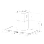 Samet Cappa Embla 9023 da parete 90 cm acciaio inox - immagine 4
