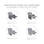 Copripoltrona relax Troya elastico grigio 60-90 - immagine 4