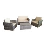 Salotto da giardino WRS066G rattan grigio WRS066G - immagine 2