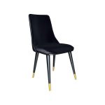 Sedia da pranzo Akustik Simphony velluto nero set 2 pezzi - immagine 4