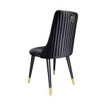 Sedia da pranzo Akustik Simphony velluto nero set 2 pezzi - immagine 6