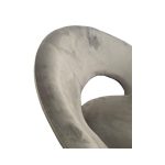 Poltroncina Etere in velluto grigio con gambe in metallo dorato set 2 pezzi - immagine 5