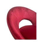 Poltroncina Etere in velluto rosso con gambe in metallo dorato set 2 pezzi - immagine 5