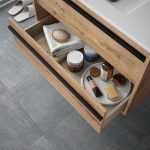 Mobile bagno sospeso Ador60 rovere ostippo con lavabo 2 cassetti 60x45x54h - immagine 3