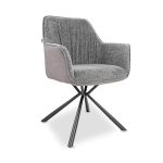 Sedia Aseat seduta colore grigio con retro colore tortora set 2 pezzi - immagine 2