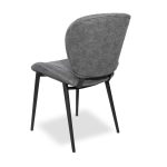 Sedia Elice colore grigio chiaro gambe in metallo colore nero set 2 pezzi - immagine 3