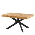 Tavolo Belinda allungabile piano colore rovere e struttura colore nero - immagine 2