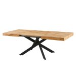 Tavolo Belinda allungabile piano colore rovere e struttura colore nero - immagine 4