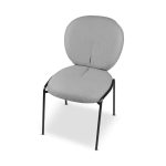 Sedia da pranzo Sirio tessuto teddy grigio set 2 pezzi - immagine 4