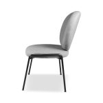 Sedia da pranzo Sirio tessuto teddy grigio set 2 pezzi - immagine 6