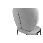 Sedia da pranzo Sirio tessuto teddy grigio set 2 pezzi - immagine 8