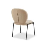 Sedia da pranzo Sirio tessuto teddy beige set 2 pezzi - immagine 7