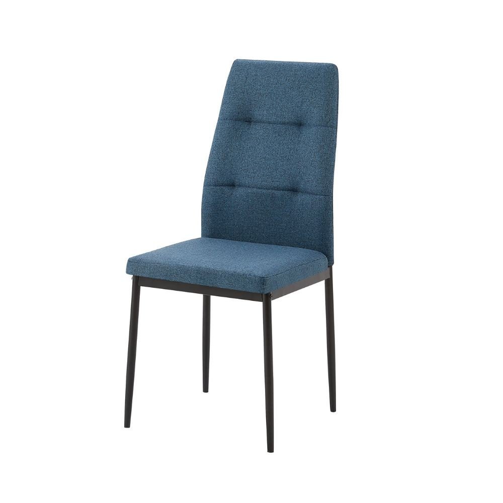 55898.jpg Sedia da pranzo Adara in tessuto blu set 4 pezzi - immagine 1