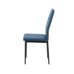 Sedia da pranzo Adara in tessuto blu set 4 pezzi - immagine 3