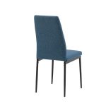 Sedia da pranzo Adara in tessuto blu set 4 pezzi - immagine 4
