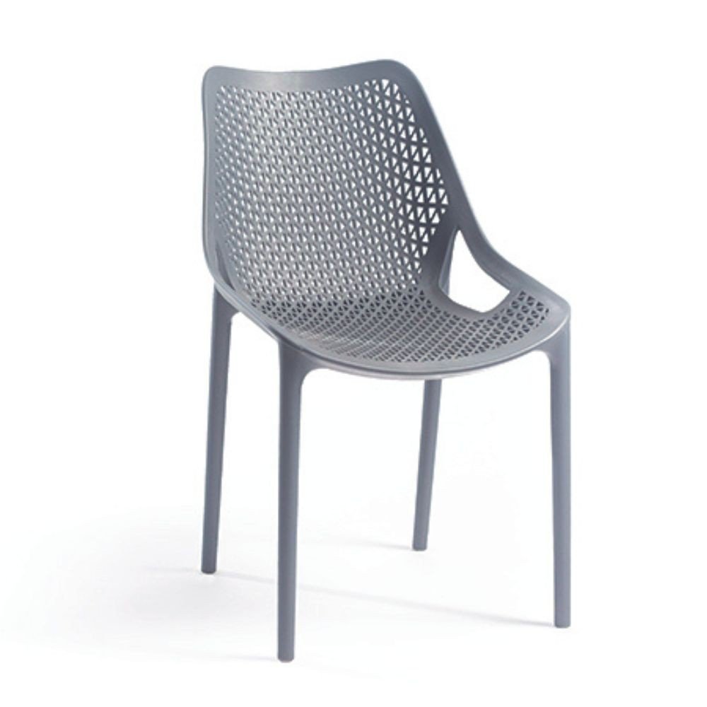 55952.jpg Sedia Bilros polipropilene grigio set 4 pezzi - immagine 1