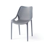 Sedia Bilros polipropilene grigio set 4 pezzi - immagine 2